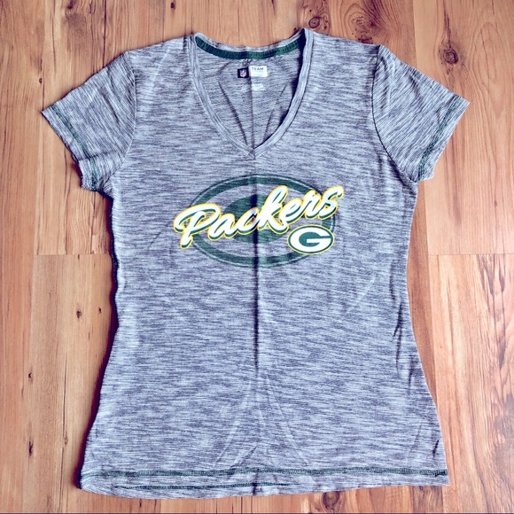 NFL Greenbay Packers Shirt Football Gray Large Women’s - Picture 1 of 13